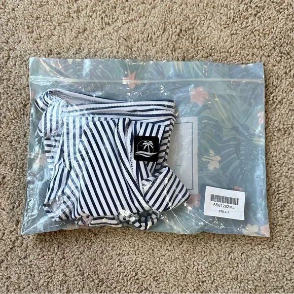 CUPSHE Navy & White Stripped Triangle Top Bikini - Picture 4 of 8